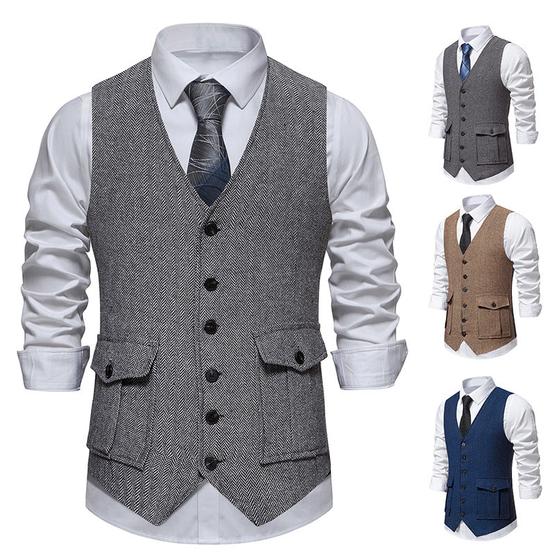 Herren elegante gesteppte Weste Echoarchiv