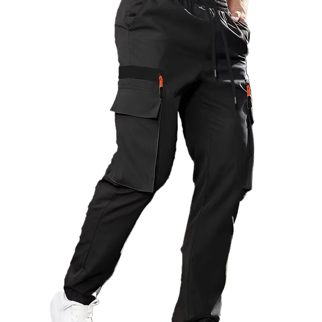 Herren funktionale Cargo-Hose mit verstellbaren Taschen und elastischem Bund Echoarchiv