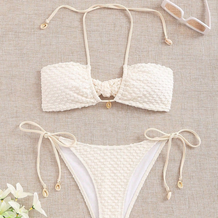 Damen Bandeau-Bikini mit elastischen Bindebändern Echo Archiv