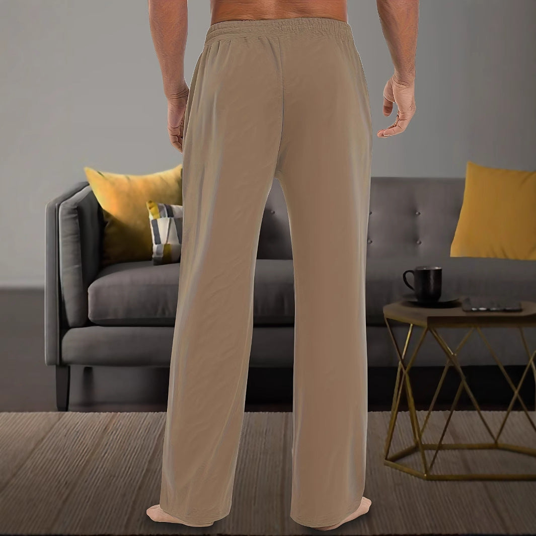 Herren Elastische Relax-Hose mit Kordelzug und weitem Bein Echoarchiv