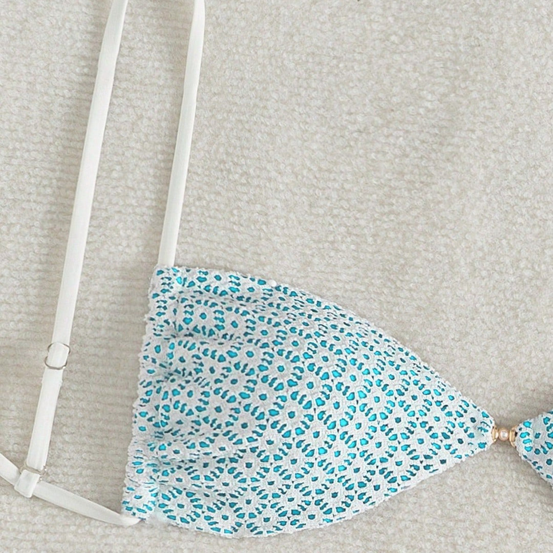 Damen Triangel-Bikini mit verspieltem Blumendruck Echo Archiv