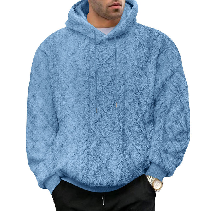 Herren kuscheliger Fleece-Hoodie mit strukturiertem Design Echoarchiv