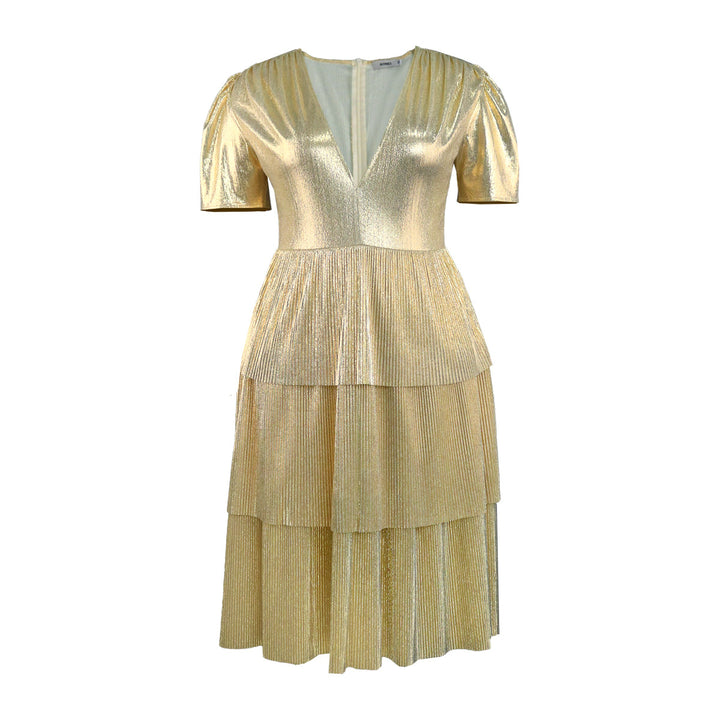 Damen Glänzendes Abendkleid mit voluminösem Rüschendesign Echo Archiv