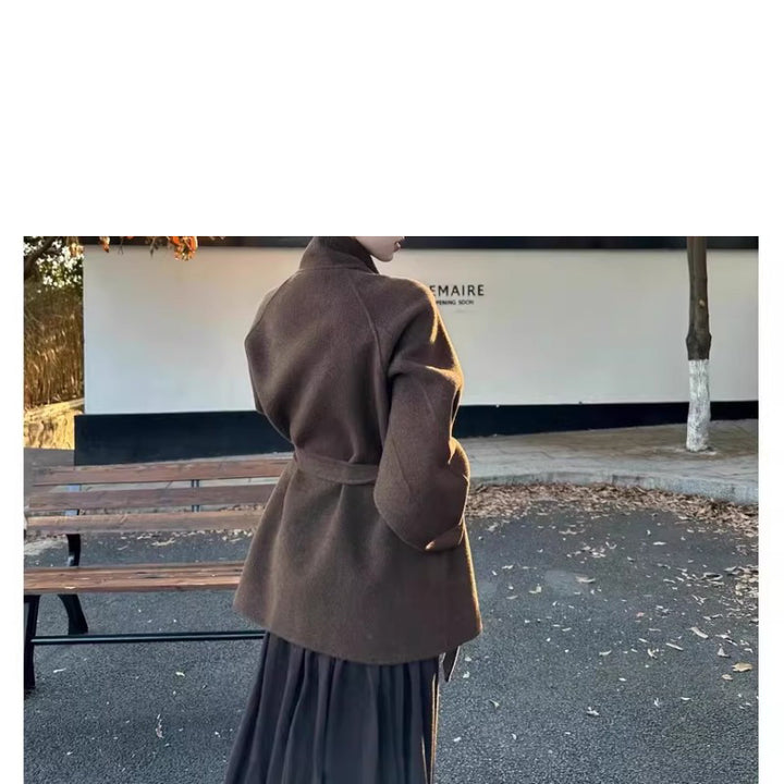 Damen Modische Oversized-Wolljacke Echoarchiv