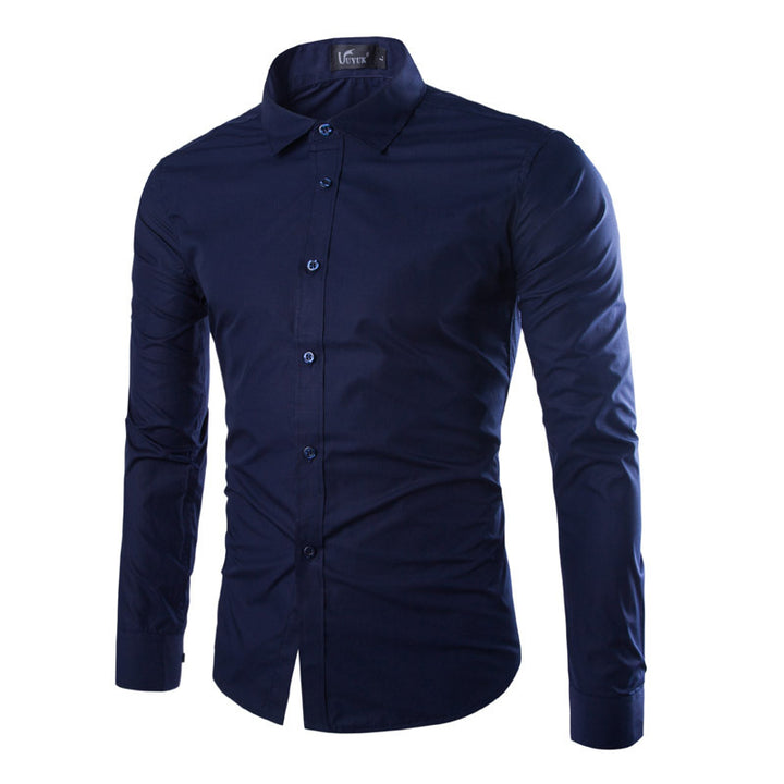 Herren elegante Langarmhemd Echoarchiv