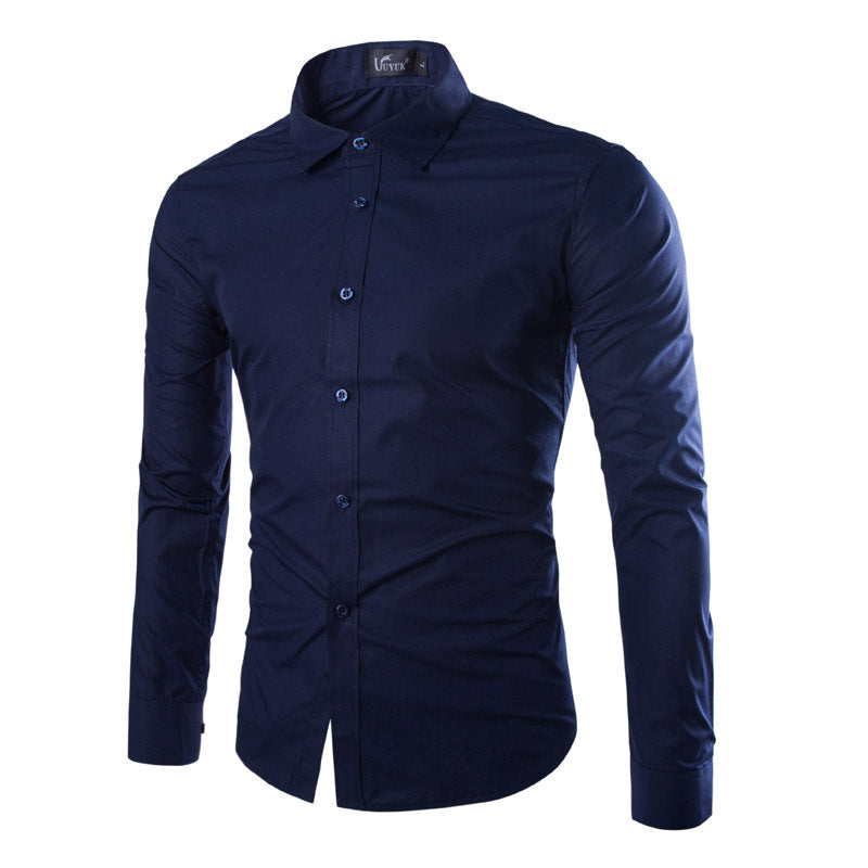 Herren elegante Langarmhemd Echoarchiv