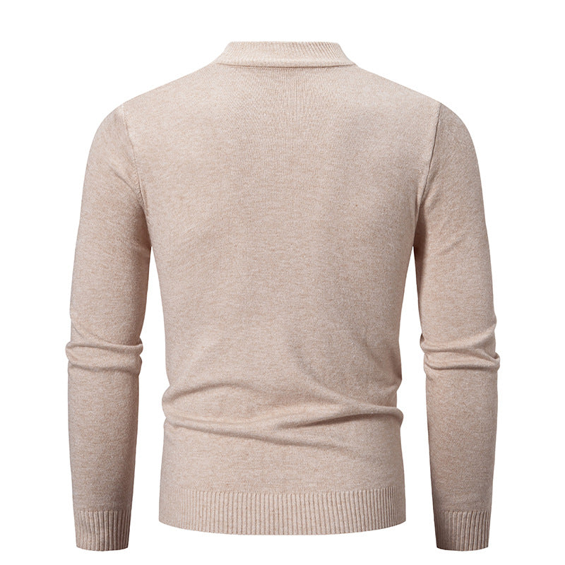 Herren Feinstrickpullover mit hohem Kragen und elastischen Bündchen Echoarchiv