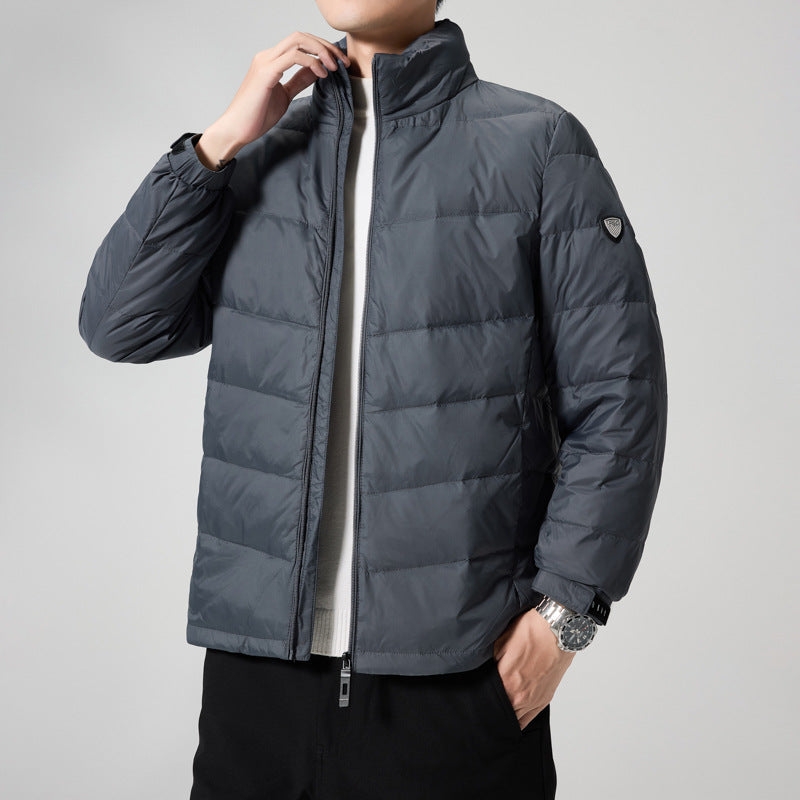 Herren Leichte gesteppte Thermojacke mit Stehkragen und winddichter Isolierung Echo Archiv