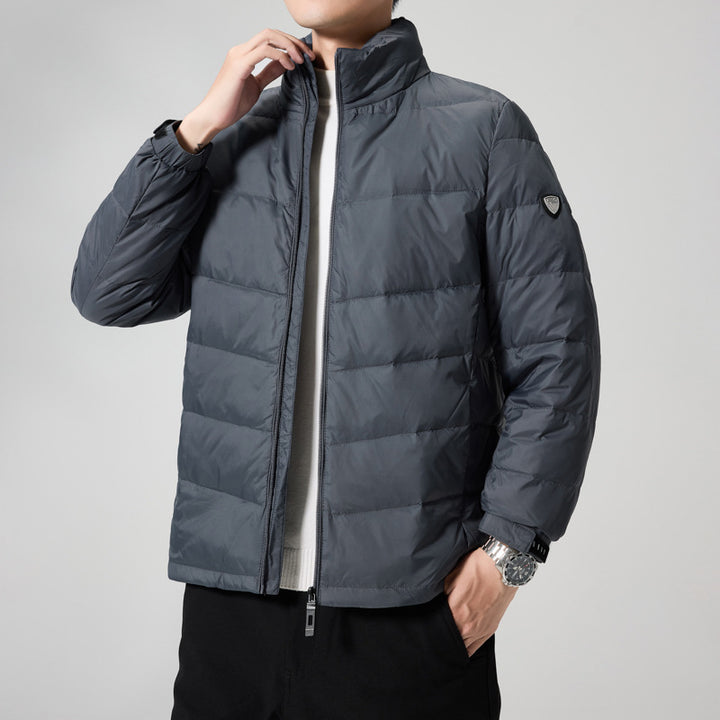 Herren Leichte gesteppte Thermojacke mit Stehkragen und winddichter Isolierung Echo Archiv