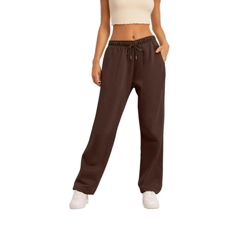 Damen nan weite High‑Waist Loungewear‑Jogginghose mit elastischem Bund Kordelzug und Seitentaschen Echo Archiv
