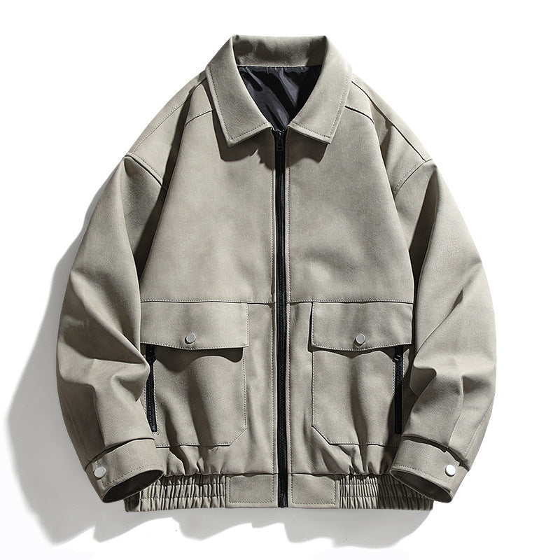 Herren lässige Utility-Jacke mit praktischen Taschen und elastischem Bund Echoarchiv