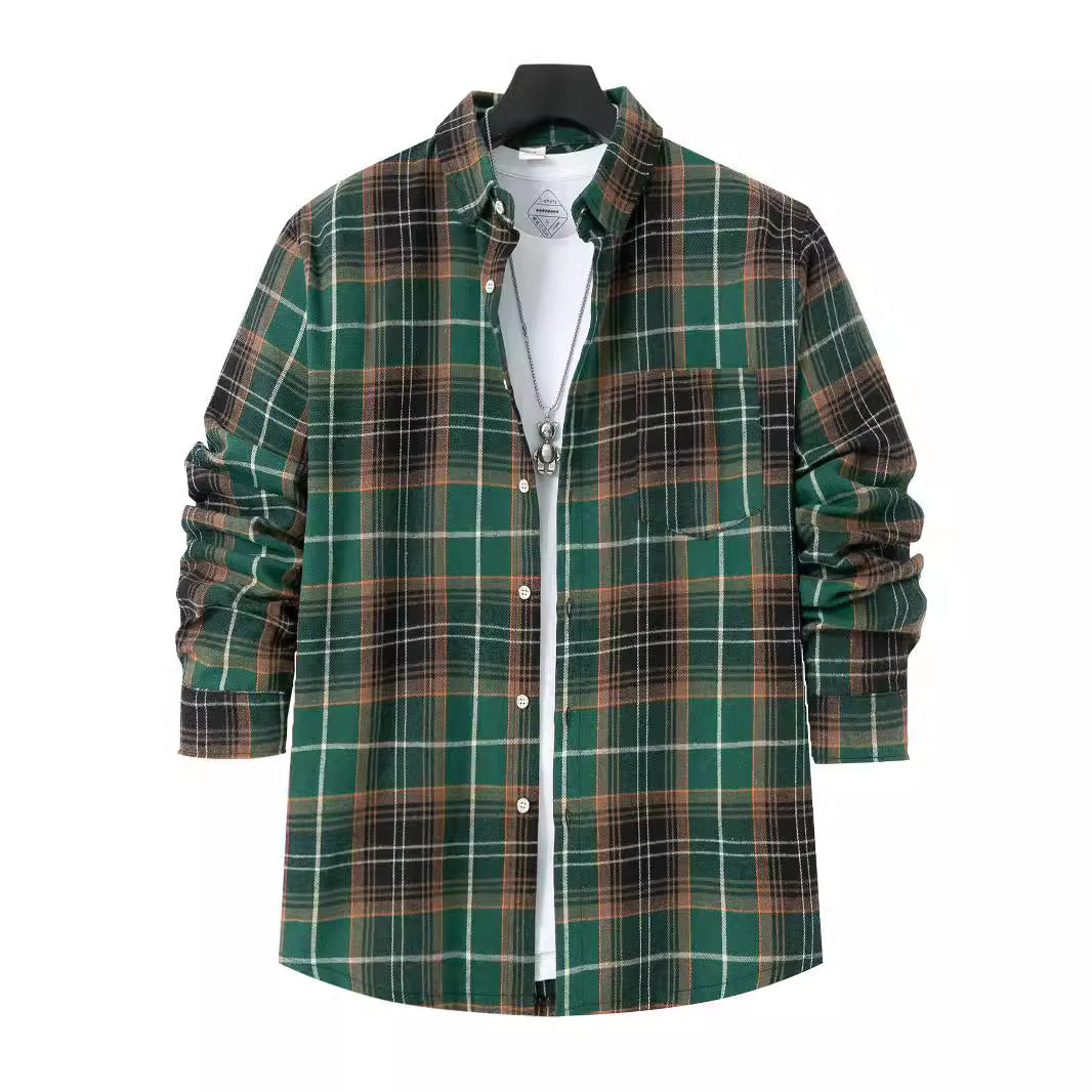 Herren Legeres Karomuster-Hemd mit Brusttasche und modischen Details Echoarchiv