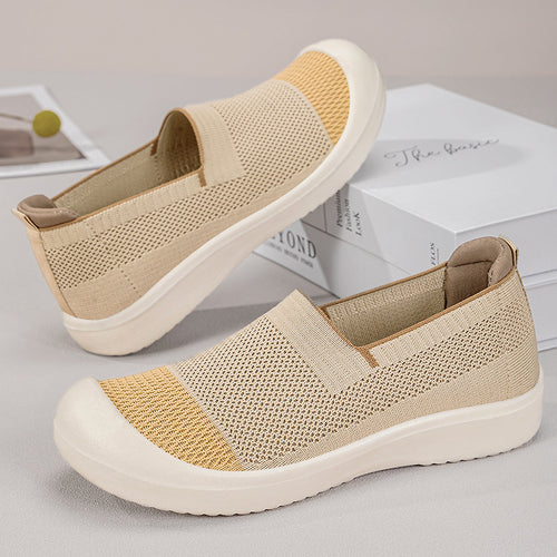 Damen nan leichter gestrickter Slip-On Sneaker mit verstärkter Zehenkappe und stoßdämpfender EVA-Plateausohle Echo Archiv
