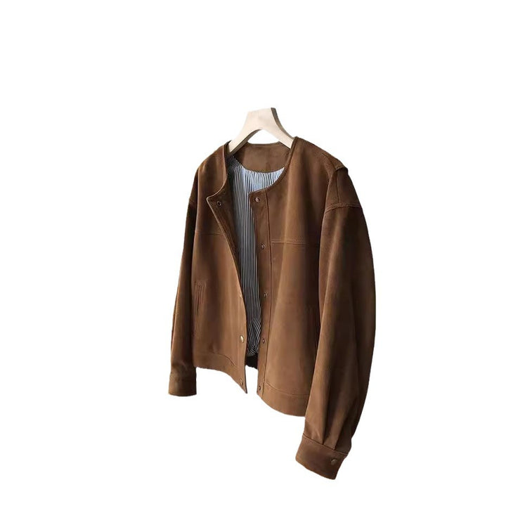 Damen Modische und lässige Wildlederjacke Echoarchiv