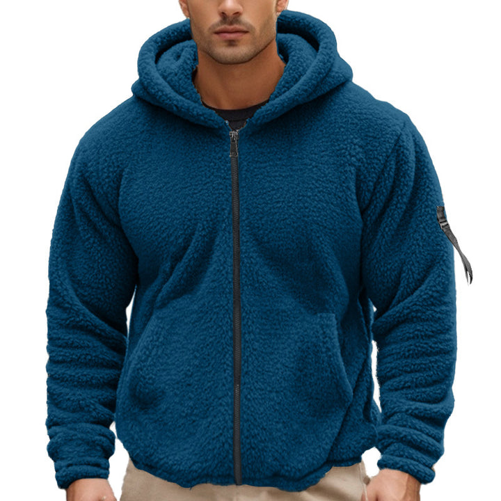 Herren Fleece-Hoodie mit durchgehendem Reißverschluss und praktischen Taschen Echoarchiv
