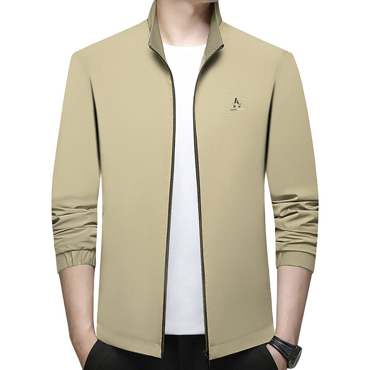 Herren Feldjacke mit Kontrast-Einsätzen und Brust-Reißverschlusstasche – Taviero