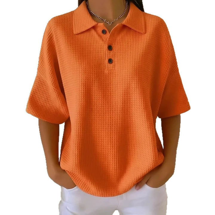 Damen sportliches Poloshirt aus Waffelpiqué Echoarchiv