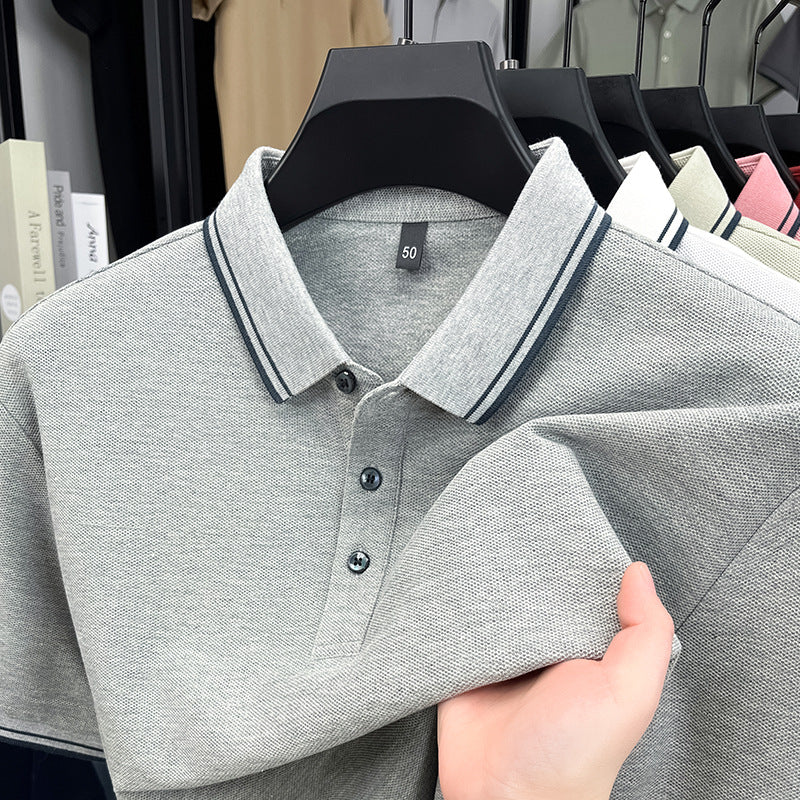Herren sportliches Poloshirt mit strukturiertem Piqué-Stoff und modernem Kragen Echoarchiv