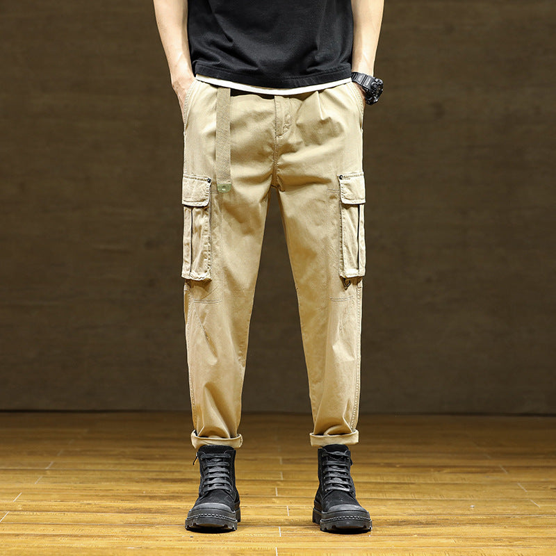 Herren Cargo-Hose mit verstellbarem Bund und funktionalen Taschen Echoarchiv