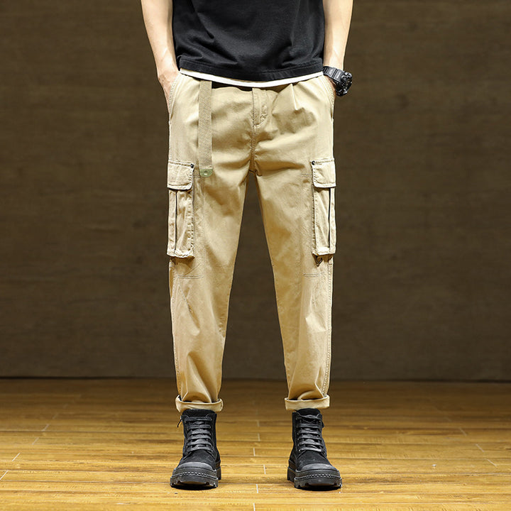 Herren Cargo-Hose mit verstellbarem Bund und funktionalen Taschen Echoarchiv