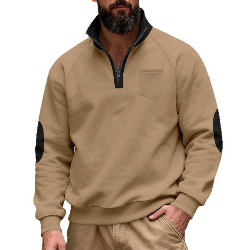 Herren Pullover mit Stehkragen und Reißverschluss Echoarchiv