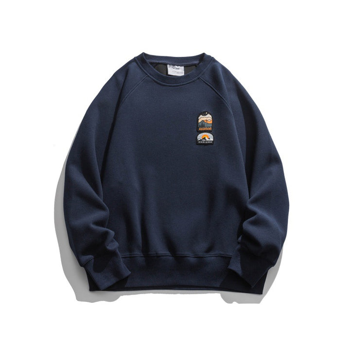 Unisex Oversize-Sweatshirt mit Raglanärmeln und Berg-Patch Echo Archiv