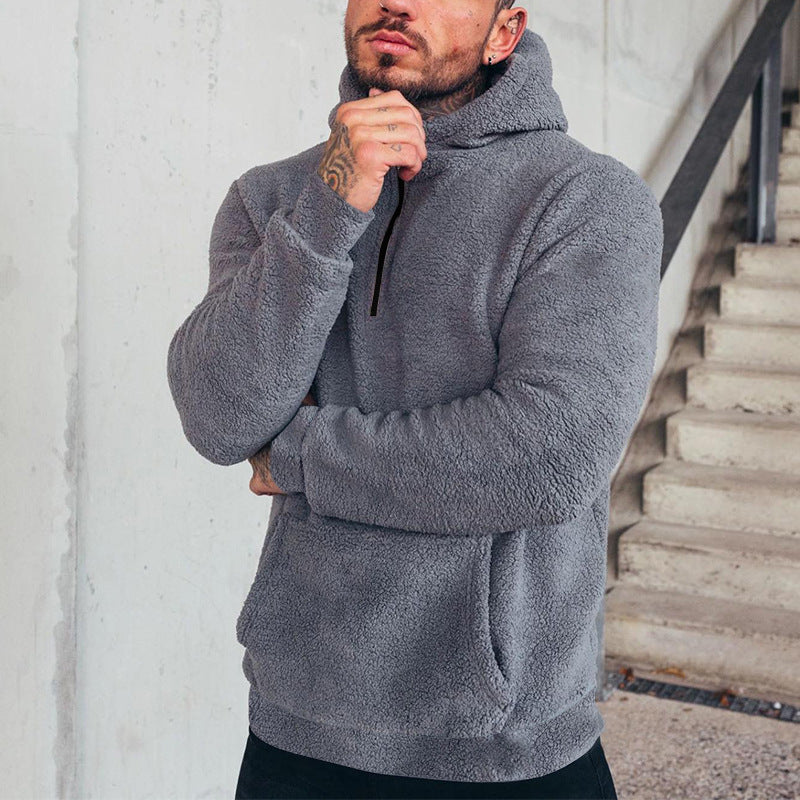 Herren kuscheliger Fleece-Hoodie mit modernem Schnitt und praktischen Taschen Echoarchiv