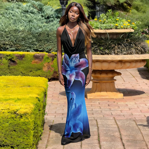 Damen Sommerliches Maxikleid mit aufregenden Blumenmotiven Echo Archiv