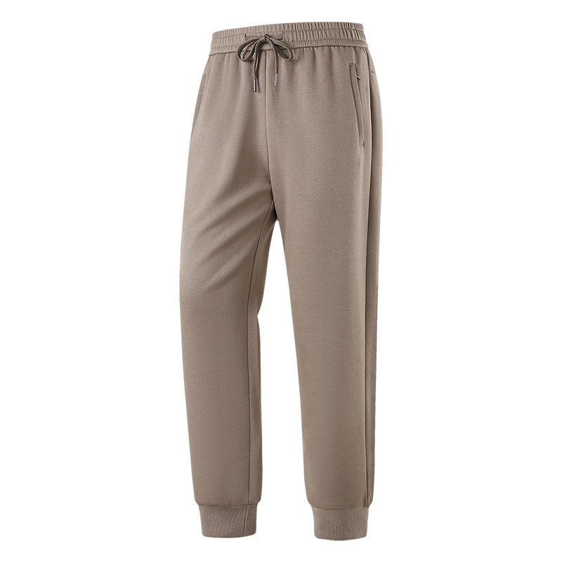 Herren Slim-Fit Freizeithose aus atmungsaktivem Funktionsfleece mit Kordelbund, Reißverschlusstaschen & Rippbündchen Echoarchiv