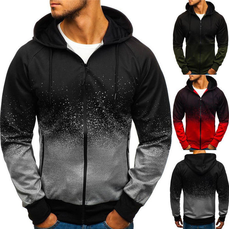 Herren Sportlicher Kapuzenpullover mit modernem Farbverlauf Echoarchiv