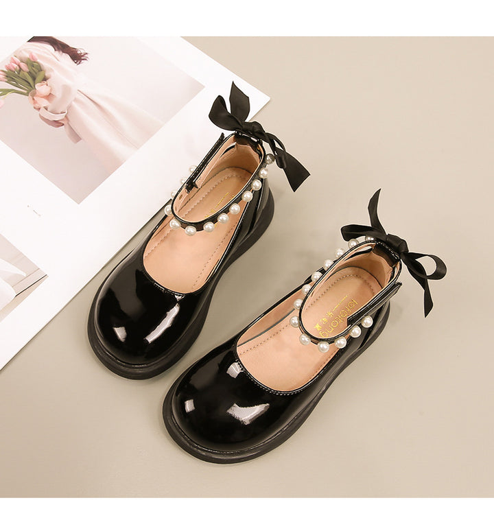 Mädchen Ballerina Schuhe mit Perlen- und Schleifendetail Echo Archiv
