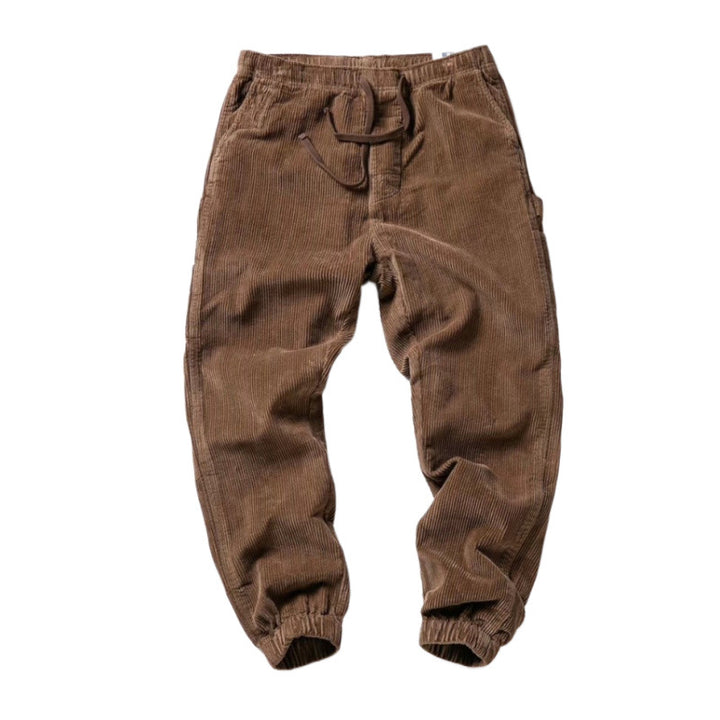 Herren lässige Cord-Hose mit verstellbarem Bund und praktischen Seitentaschen Echoarchiv