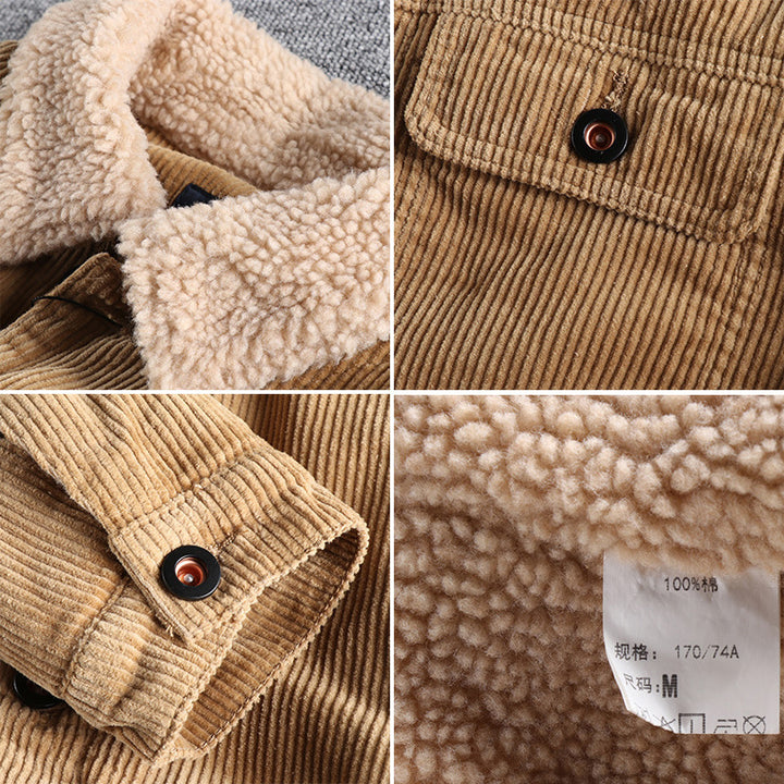 Herren Cordjacke mit kuscheligem Futter und praktischen Taschen Echoarchiv