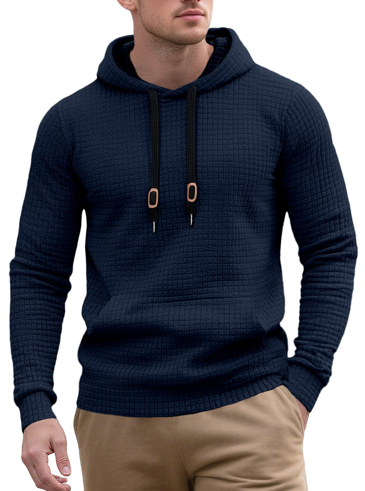 Herren Hoodie mit strukturierter Oberfläche und modischem Design Echoarchiv
