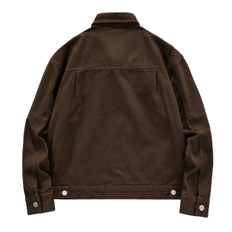 Herren nan kurze Worker-Jacke aus heavy-twill mit aufgesetzten Klappentaschen, schrägen Eingrifftaschen und verstärkten Nähten Echo Archiv