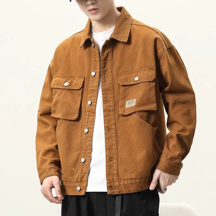 Herren Lässige Utility Jacke mit praktischen Taschen Echoarchiv