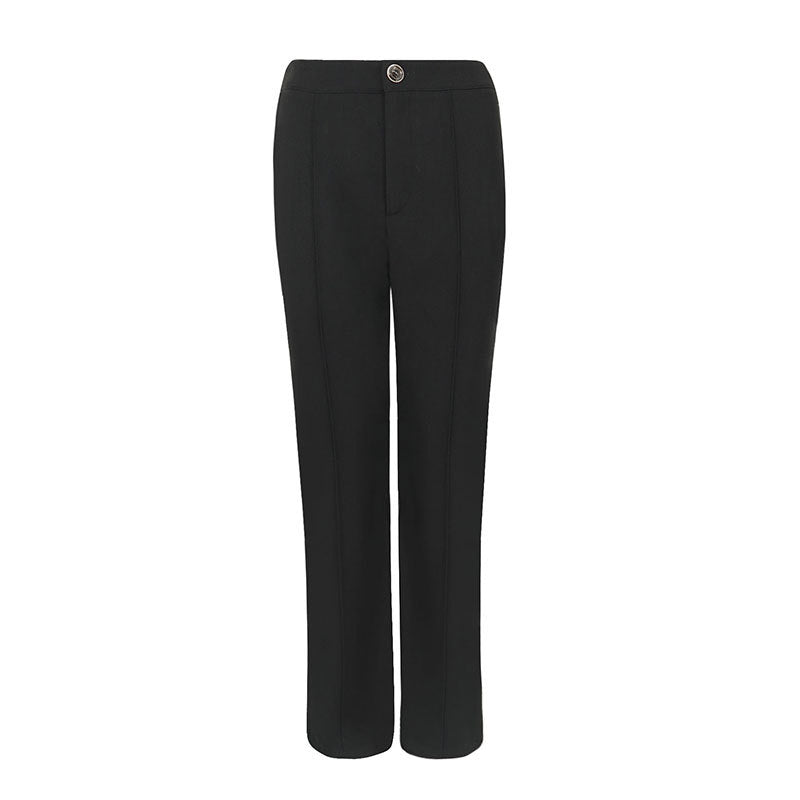 Damen elegante Business-Hose mit seitlichen Eingrifftaschen und schmalem Schnitt Echo Archiv