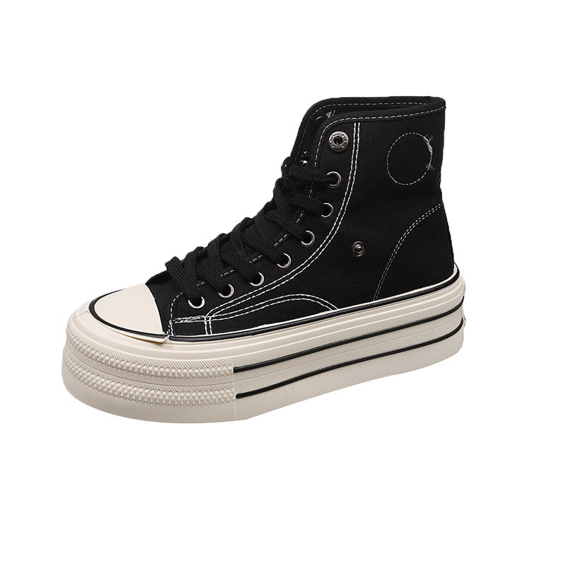 Damen High-Top Sneakers mit modischem Plateau und verstellbarem Knöchelriemen Echo Archiv