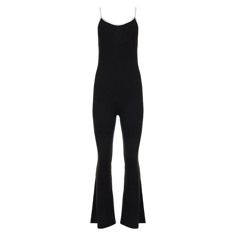 Damen Fluffiger Jumpsuit mit weiten Beinen und raffiniertem Rückenausschnitt Echo Archiv
