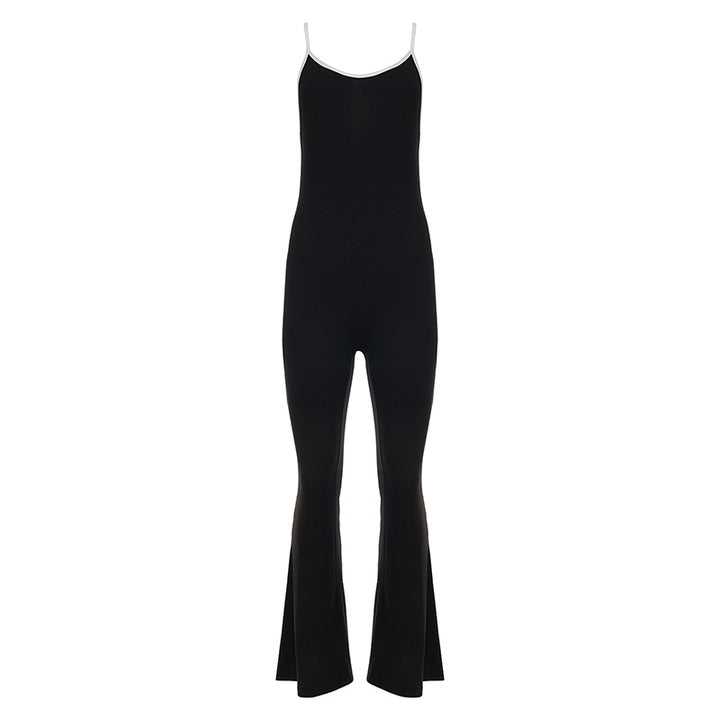 Damen Fluffiger Jumpsuit mit weiten Beinen und raffiniertem Rückenausschnitt Echo Archiv