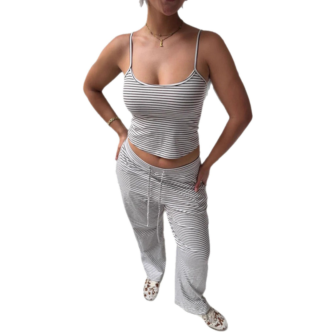 Damen lässiges Sport-Set aus hochwertigem Jersey mit durchgehendem Gummizug Echo Archiv