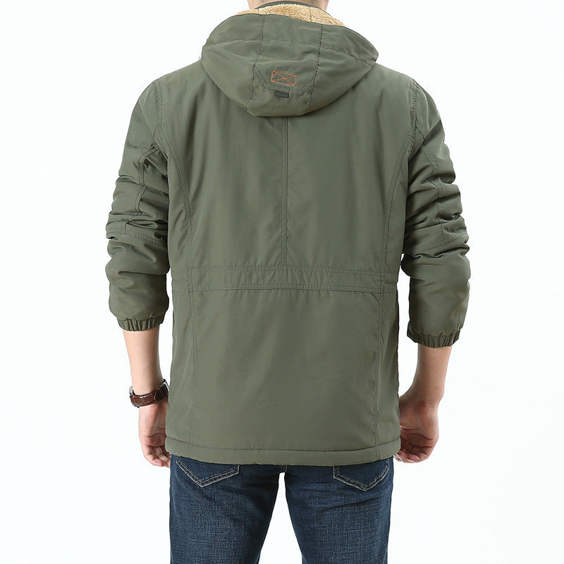 Herren Fieldjacke im Urban-Utility-Stil mit Mehrfachtaschen und hochschließendem Kragen Echoarchiv