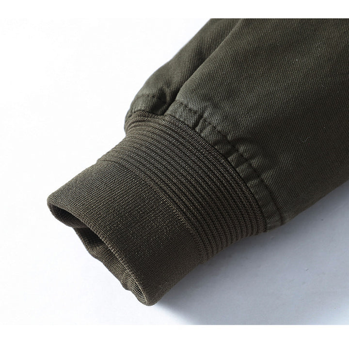 Herren Urbanes Canvas-Blouson mit hochschließendem Stehkragen und verdeckter Zip-Front Echo Archiv