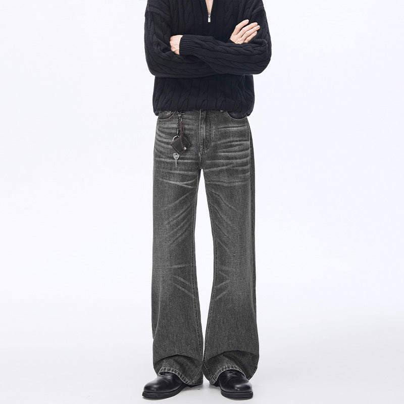 Herren Extraweite Vintage-Denim Baggy-Jeans mit tiefem Schritt und verlängertem Saum Echo Archiv