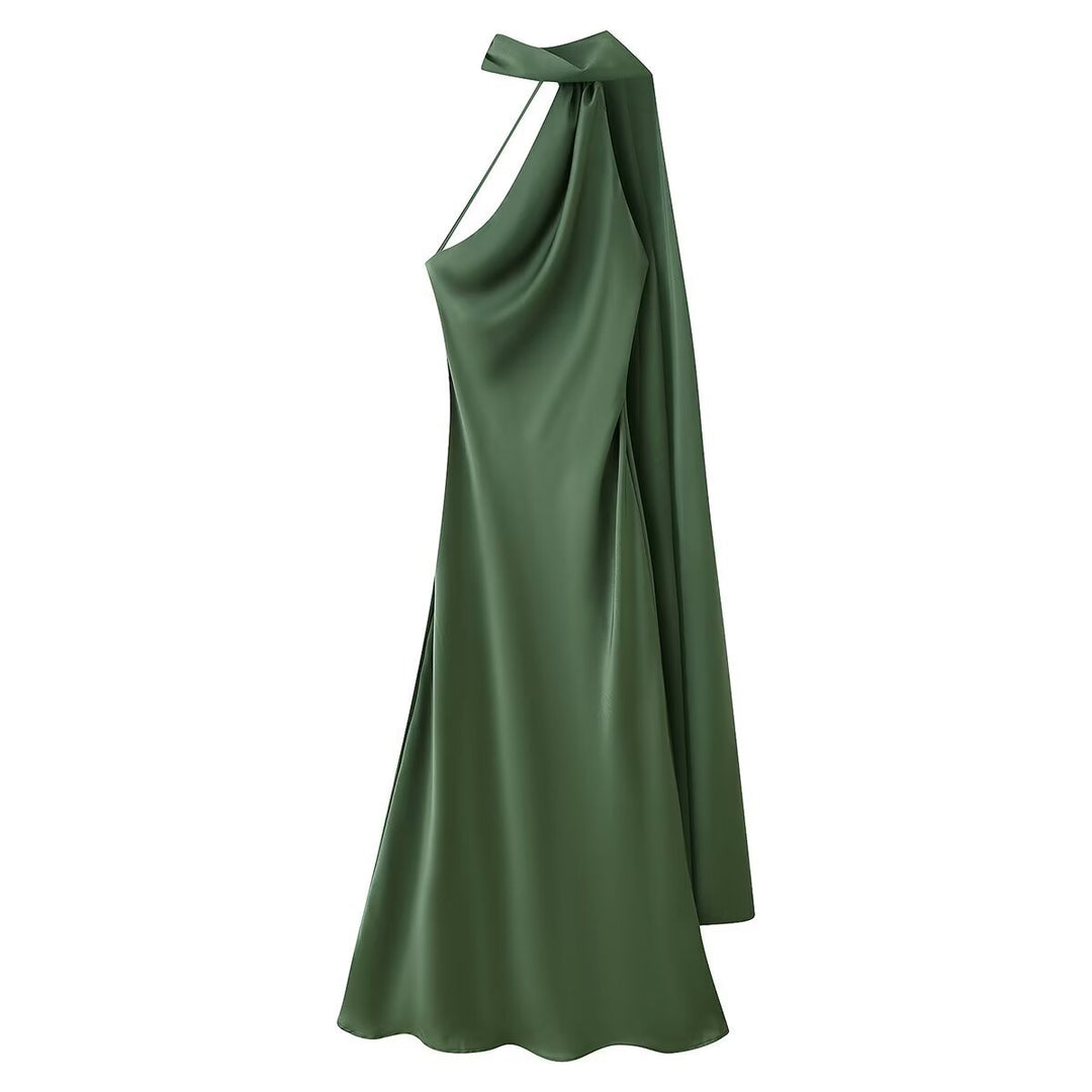 Damen Maxikleid mit elegantem Halterneck und fließendem Schnitt Echo Archiv