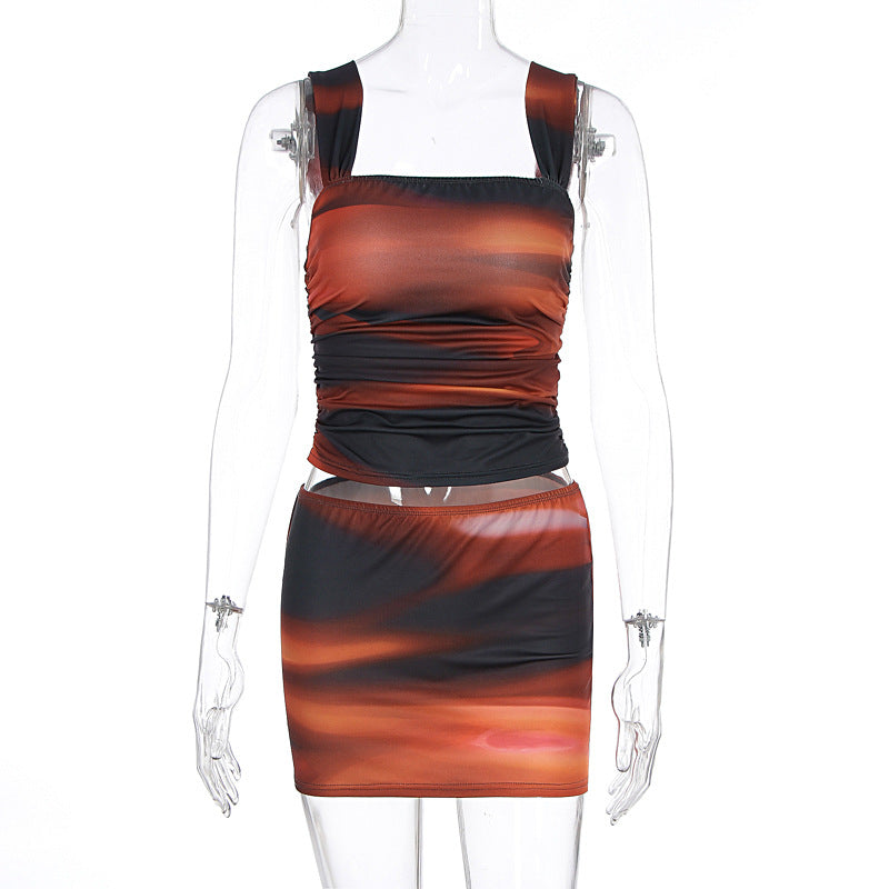 Damen Mini-Kleid mit gerafftem Oberteil und elastischem Bund Echo Archiv