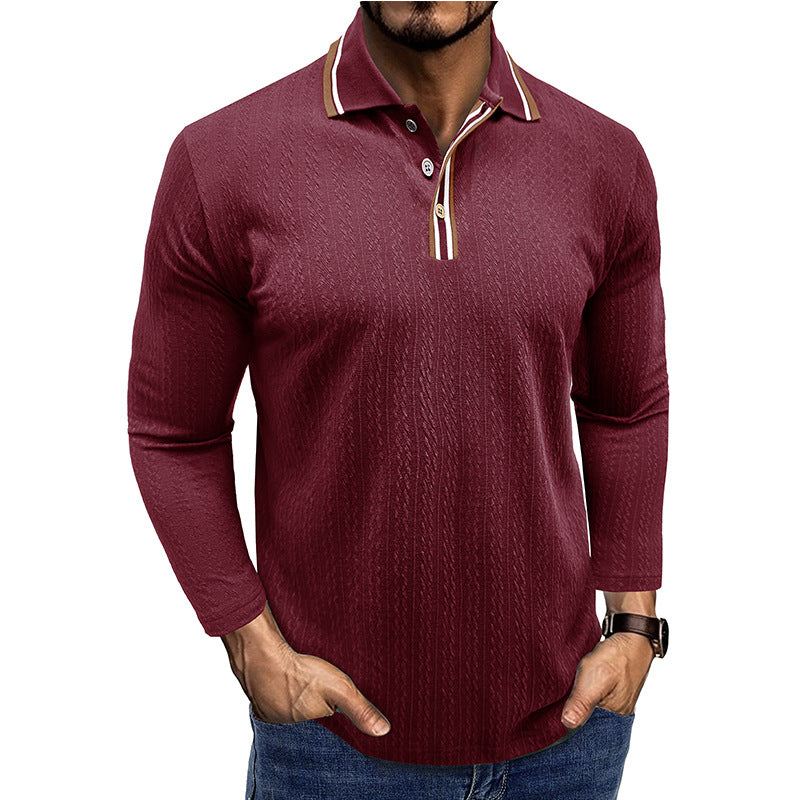 Herren Poloshirt mit strukturierter Oberfläche und modischem Kragen Echoarchiv