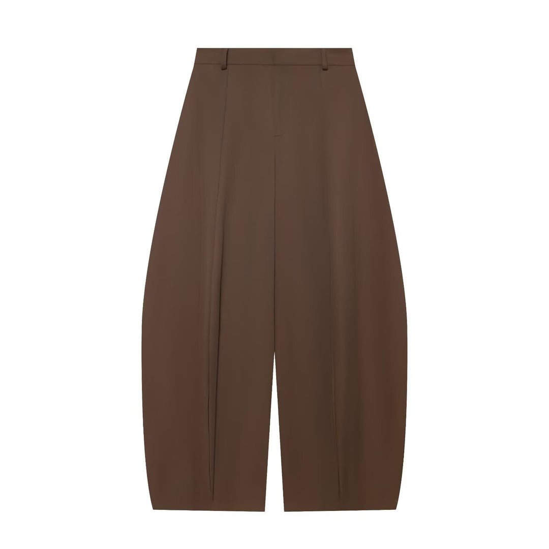 Damen Hochtaillierte weite Stoffhose mit Bügelfalte Echo Archiv