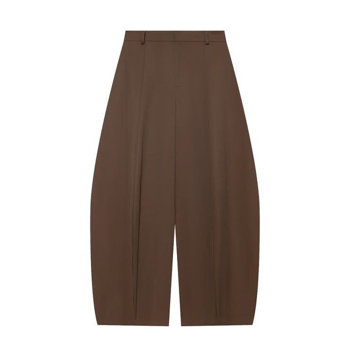 Damen Hochtaillierte weite Stoffhose mit Bügelfalte Echo Archiv