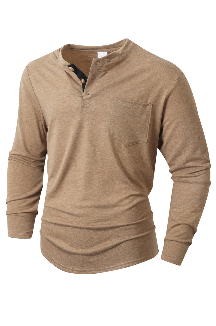 Herren langärmliges Henley-Shirt Echoarchiv